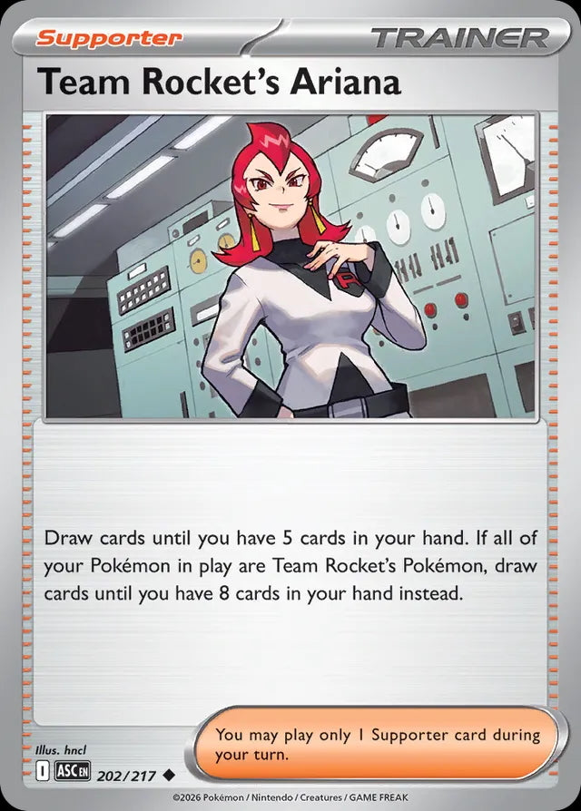 Ascended Heroes Team Rocket’s Ariana #202/217